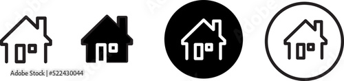 Detached house icon . web icon set .vector illustration