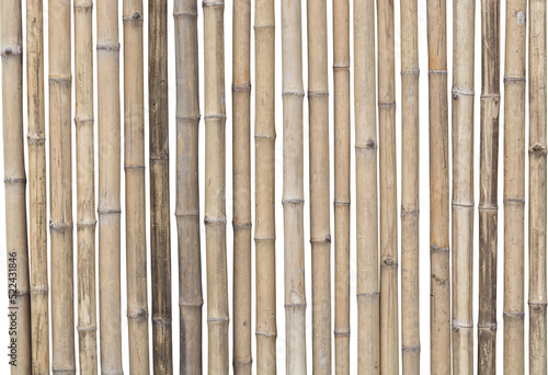 Fototapeta Naklejka Na Ścianę i Meble -  bamboo wall in transparent background.