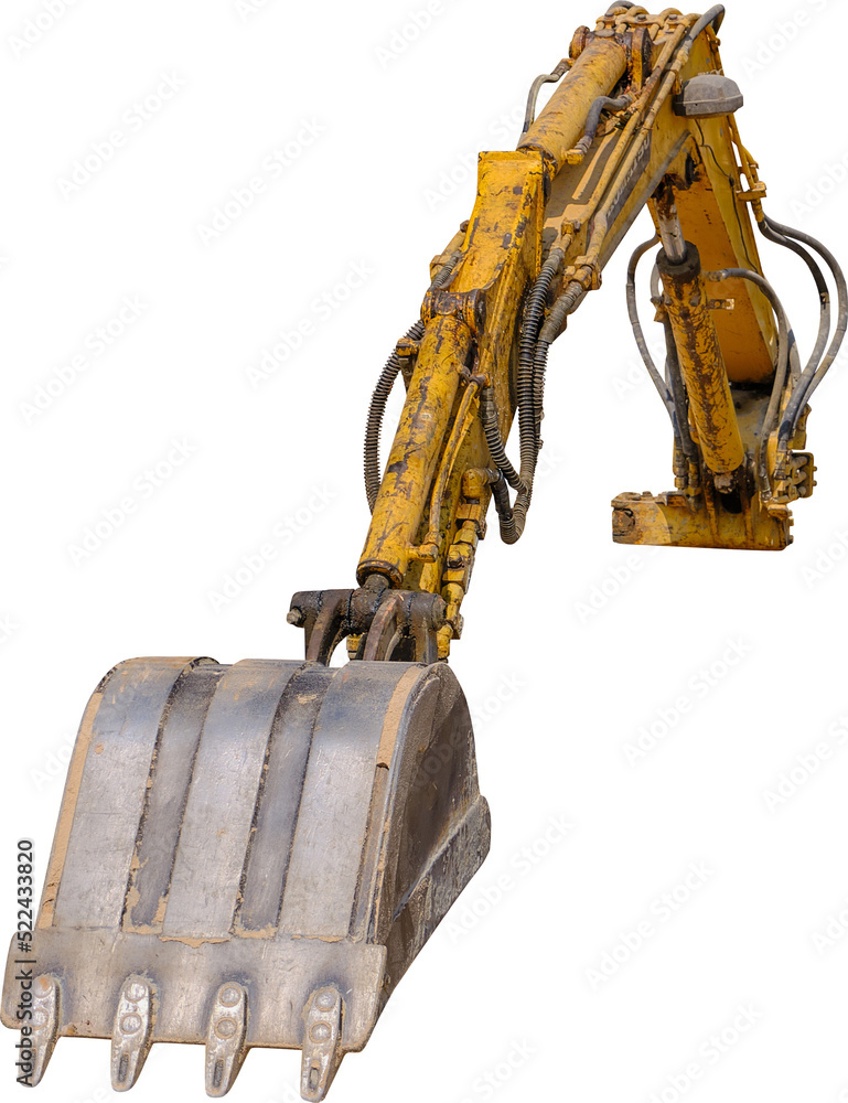 Backhoe arm isolated Stock Photo Adobe Stock