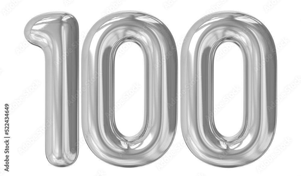 100 followers number silver clip 100 followers number silver clip