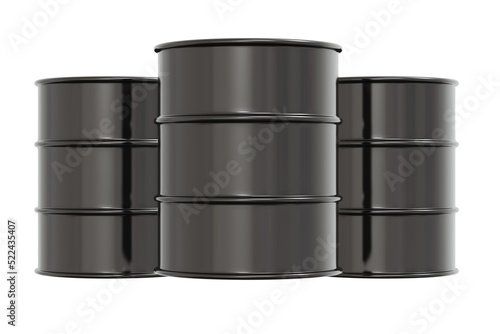 3D Rendering of petroleum oil drum container barrel isolated on background