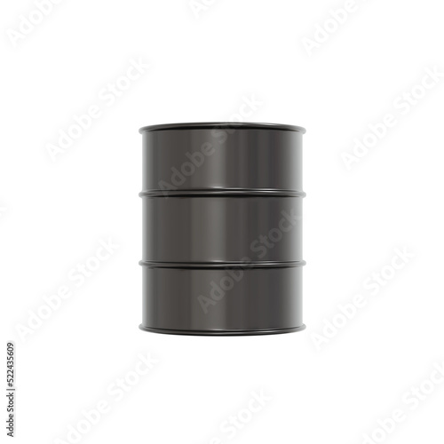 D Rendering of petroleum oil drum container barrel isolated on background