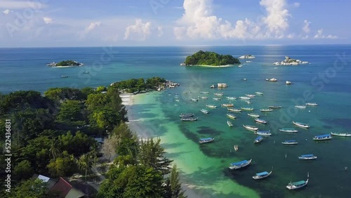 Tanjung kelayang and tanjung tinggi beach belitung island indonesia