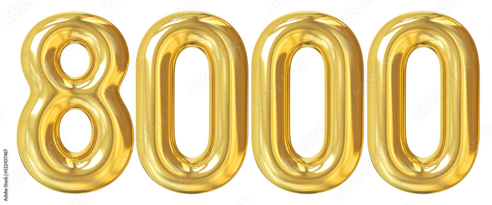 8k followers number gold clip 8k followers number gold clip