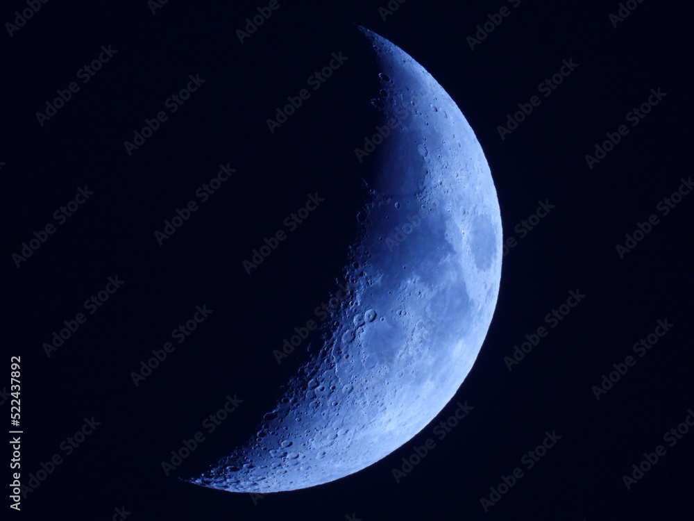 waxing crescent moon phase Stock Photo Adobe Stock