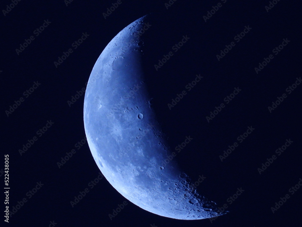 Naklejka premium wanning crescent moon phase