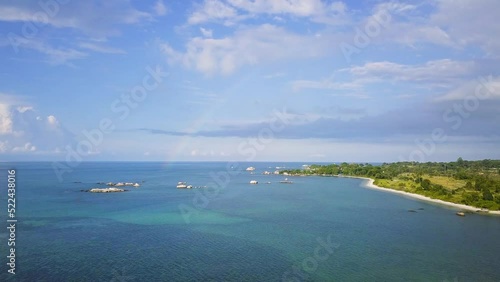 Tanjung kelayang and tanjung tinggi beach belitung island indonesia photo