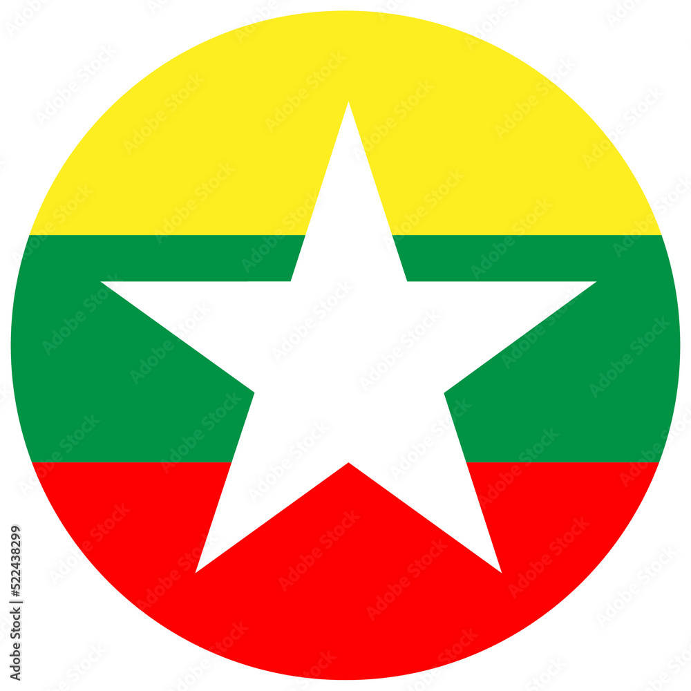 Myanmar flag icon sign Myanmar flag icon sign