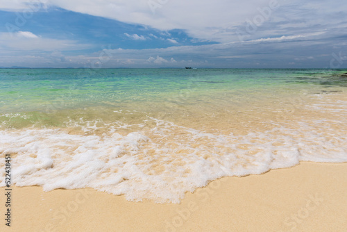 Beautiful beach on the tropical sea at Phuket Province, Thailand. © Nakornthai