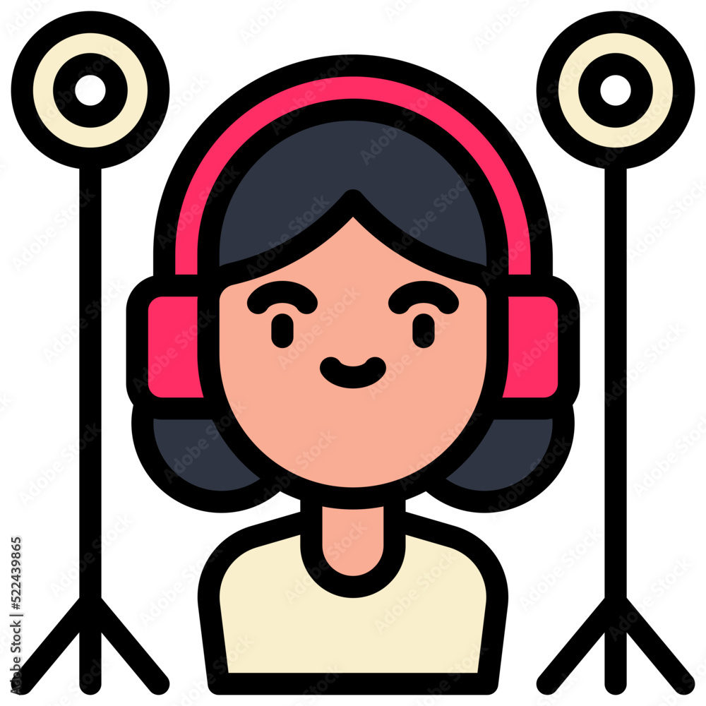 live stream filled outline icon live stream filled outline icon