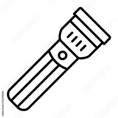Flashlight Line Icon