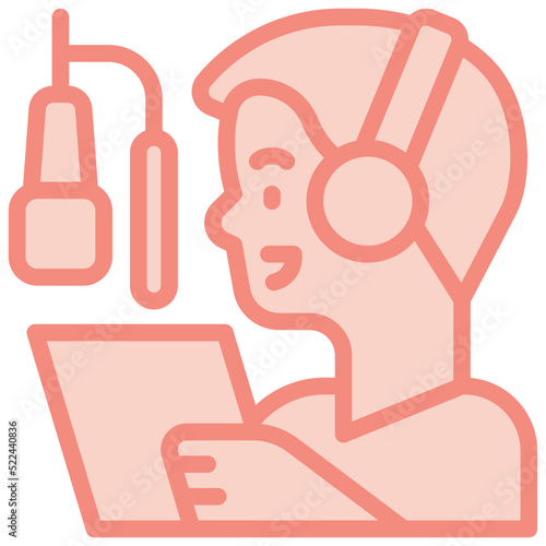 podcasting two tone icon