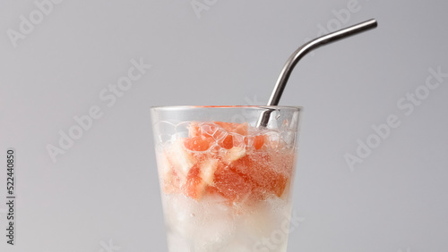 Wallpaper Mural Glass of refreshing cocktail with grapefruit on the podium, still life, advertising photo Torontodigital.ca