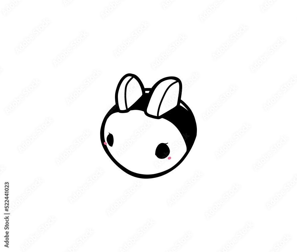Obraz premium Kawaii cute adorable bee for coloring isolated illustration cartoon drawing