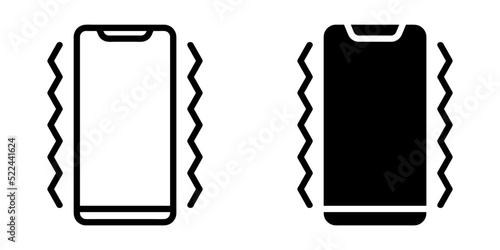 ofvs72 OutlineFilledVectorSign ofvs - mobile phone vibrating icon . isolated transparent . smartphone vibrating sign . black outline and filled version . AI 10 / EPS 10 . g11381