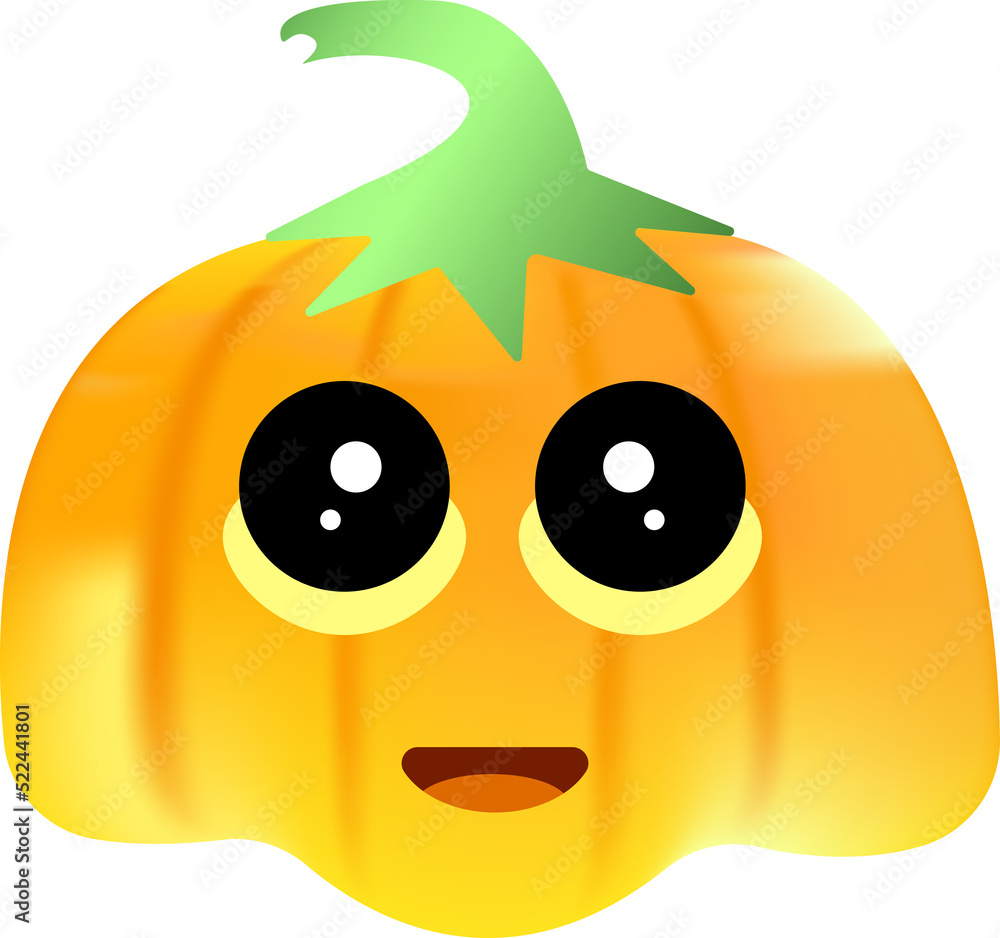 Fototapeta premium Pumpkin head cartoon for Halloween day.