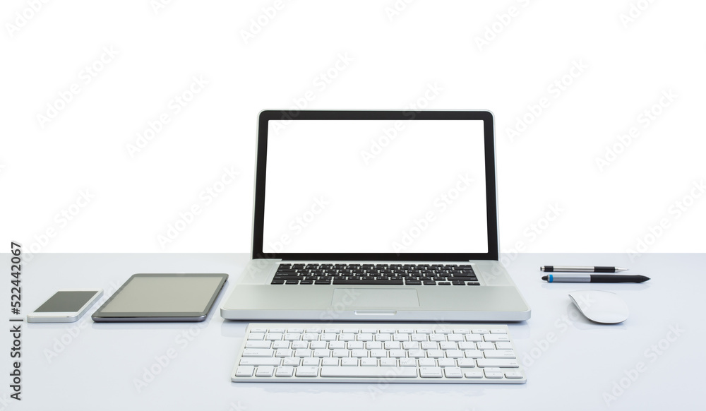 Fototapeta premium Blank screen laptop computer