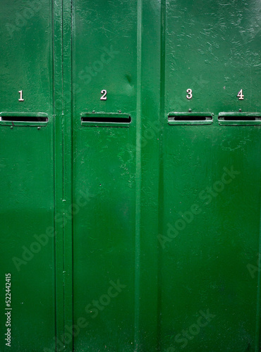 numbered mailboxes
