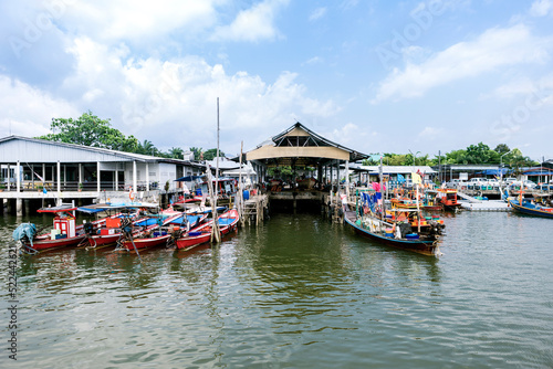 Local fishing boats at Tap Lamu pier, Khao Lak, Phang Nga, Thailand © sirirak