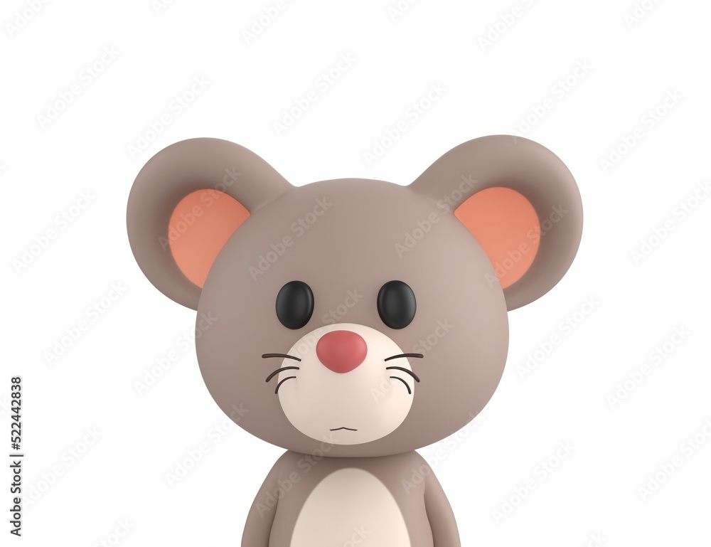 Little Rat character close up portrait in 3d rendering. Little Rat character close up portrait in 3d rendering.