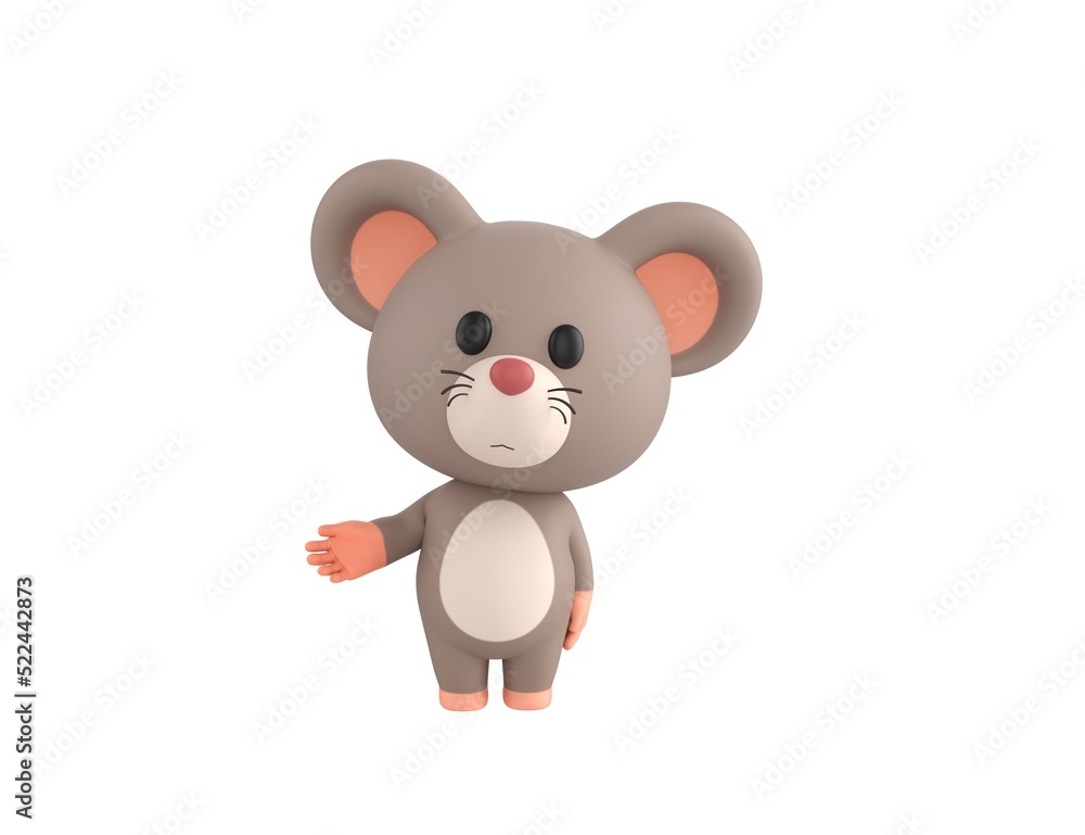 Little Rat character Giving a helping hand in 3d rendering. Little Rat character Giving a helping hand in 3d rendering.