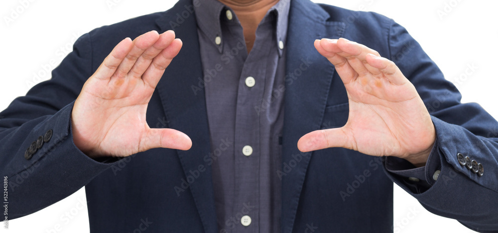 Businessman hands grabing isolated