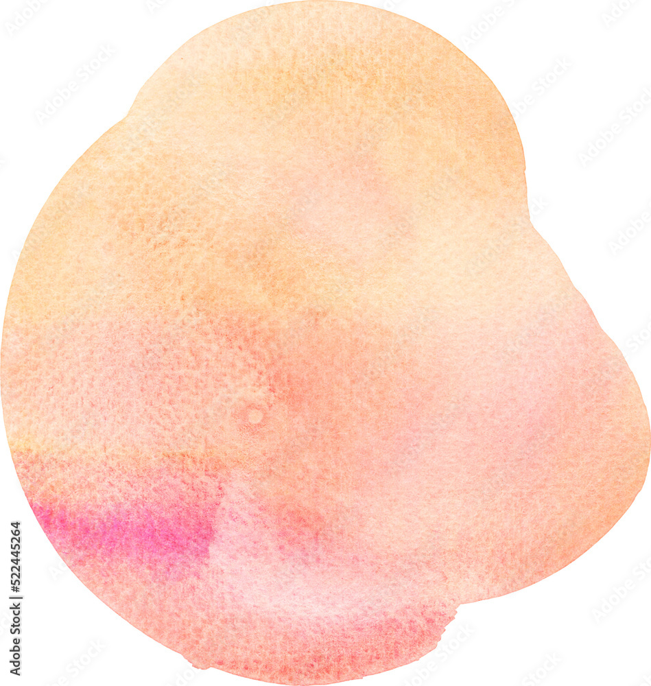 Fototapeta premium pink and orange watercolor stain brush stroke frame isolated on white background,watercolor png file clipart