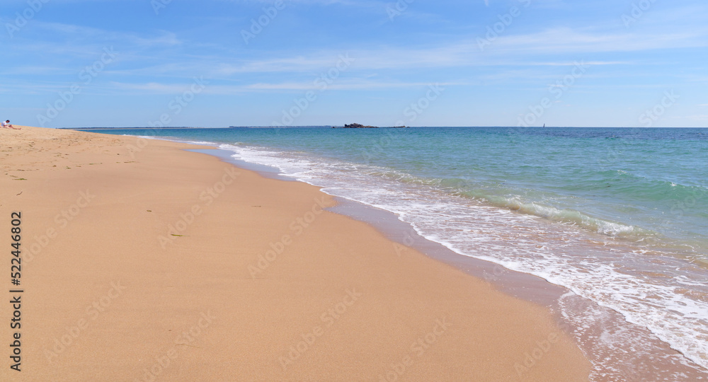 Kerouriec beach in Erdeven coast. Brittany region
