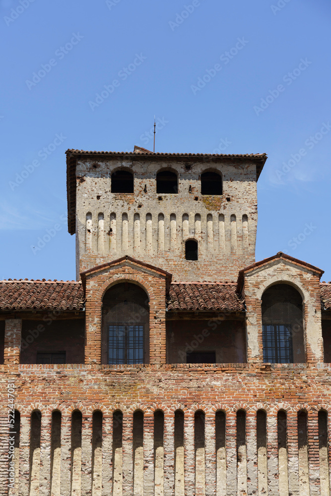 Fototapeta premium Medieval castle of Roccabianca, Parma province