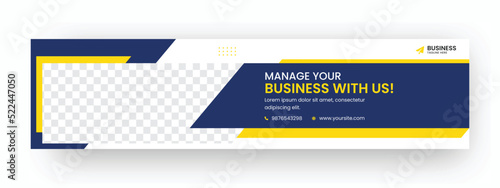 Business linkedin cover banner design template 