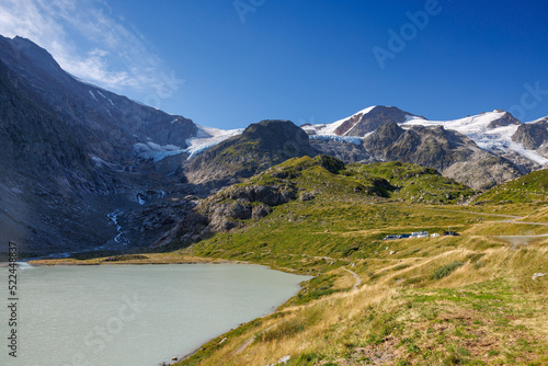 remains of the glacier of Steingletscher in the Bernese Alps