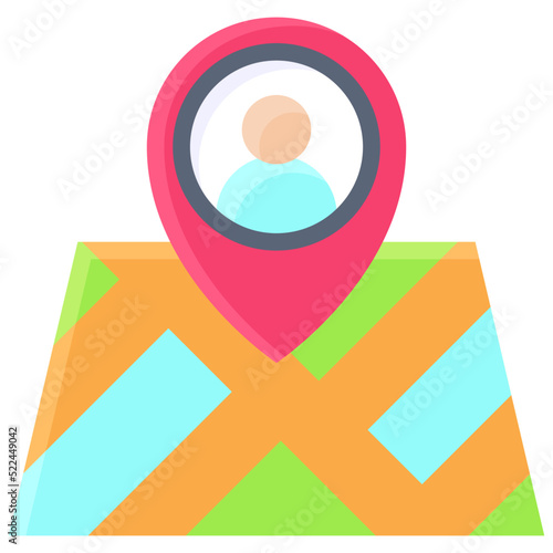 Location icon, location map and navigation vector