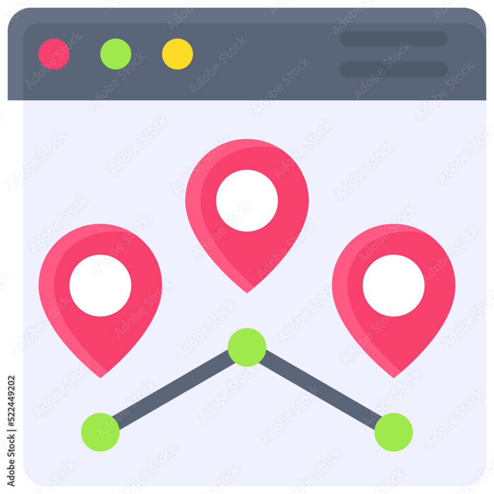 Map pins icon, location map and navigation vector Map pins icon, location map and navigation vector