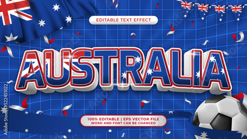 australia football world cup background theme editable text style effect photo