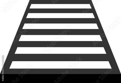 Crosswalk for safety walking across the street road black icon png design.	