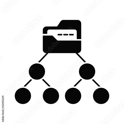 Black solid icon for Active directory