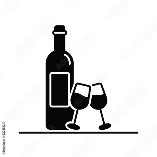 Black solid icon for Alcohol