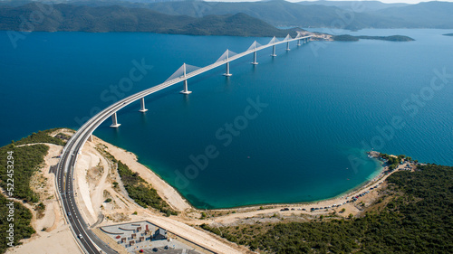 Aerial View of Peljeski most, Komarna, Peljesac, Croatia