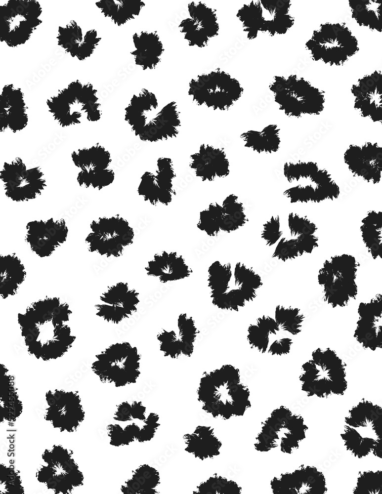 Obraz premium Black and White Leopard Skin Background