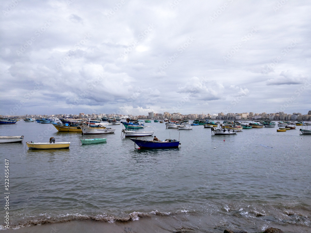 Fishing Boats in Eastern Harbor - Bahary - Alexandria, Egypt