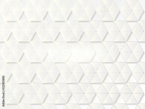 Fototapeta Naklejka Na Ścianę i Meble -  White Paper Cut Geometric Triangle Pattern, Abstract Background.