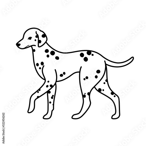 Cartoon happy dalmatians. Flat vector illustration for prints  clothing  packaging and postcards.