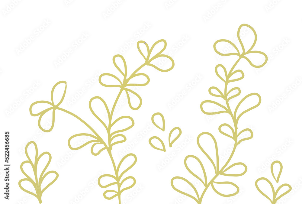 Abstract freeform organic plants botanic drawing Abstract freeform organic plants botanic drawing