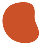 Orange abstract hand drawn shapes