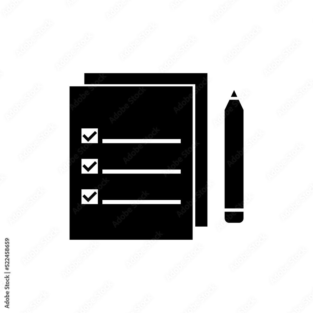Shopping Wish List icon isolated on white Shopping Wish List icon isolated on white