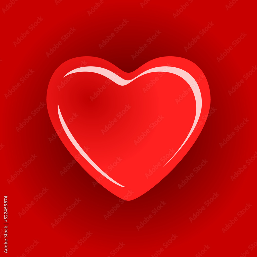 Heart on red background. Vector illustration Heart on red background. Vector illustration