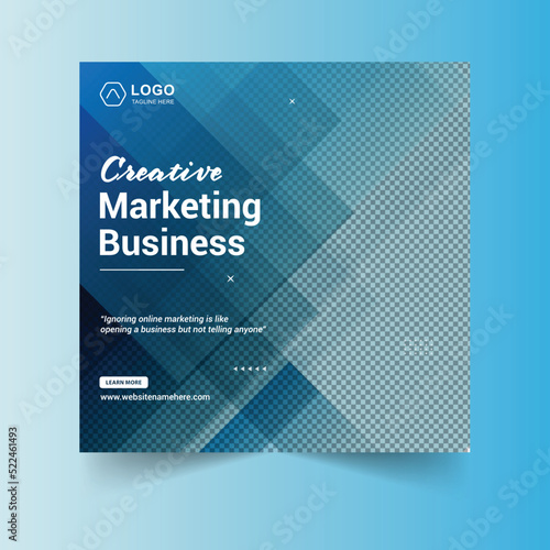 Abstract Creative Marketing Post Vector Template 