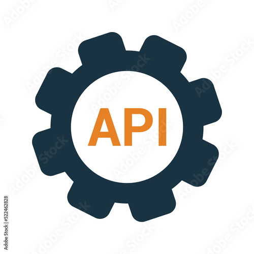 Api, application, interface icon. Simple editable vector graphics.