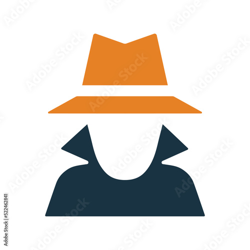 Anonymous, hidden, incognito icon. Glyph style vector EPS.