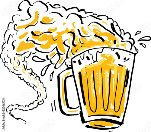  Beer glasses with foam beer are a long way